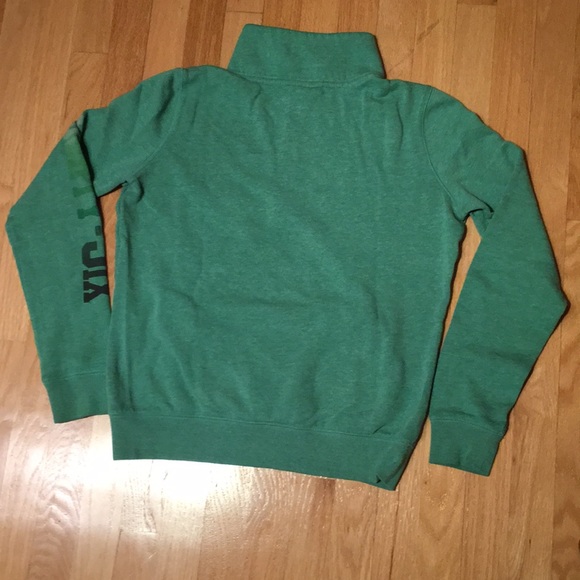Light Green Quarter-Zip PINK Sweatshirt size small - Picture 4 of 5